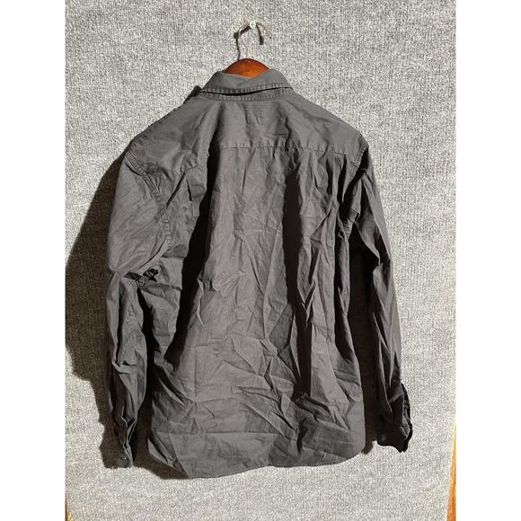 Teddy Stratford Shirt Mens Small Tag 5 Gray Ripstop Button Front Long Sleeve - Picture 2 of 7